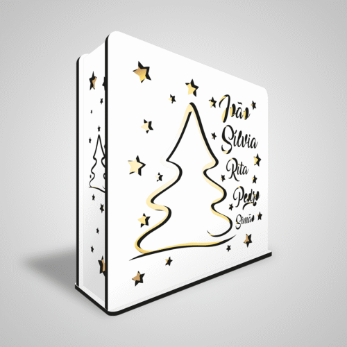 Caixa de luz com nomes