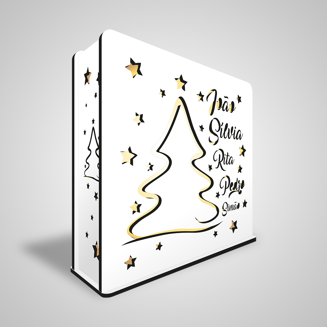 Caixa de luz com nomes